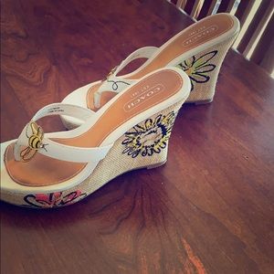 Coach Bee sandals.  Like new excellent condition.